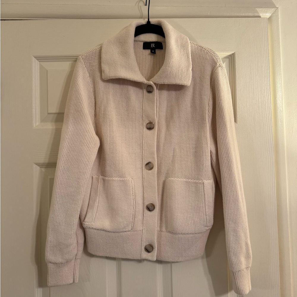 Banana Republic Off-White Knit Jacket - Picture 2 of 9